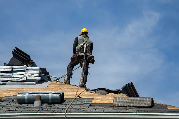 Professional Gutter Installation technician working in Howard, OH